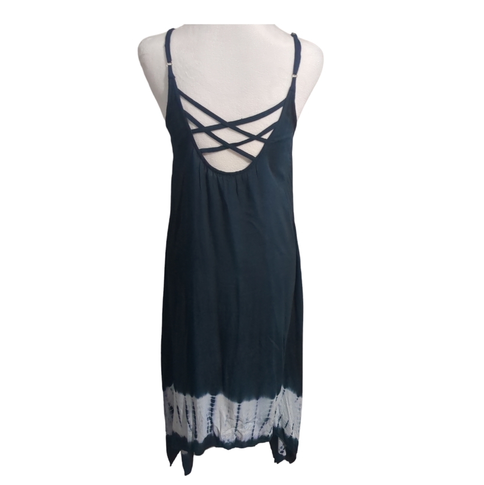 En Creme dress size S 100% Viscose colo blue and white tie dye - Picture 2 of 6